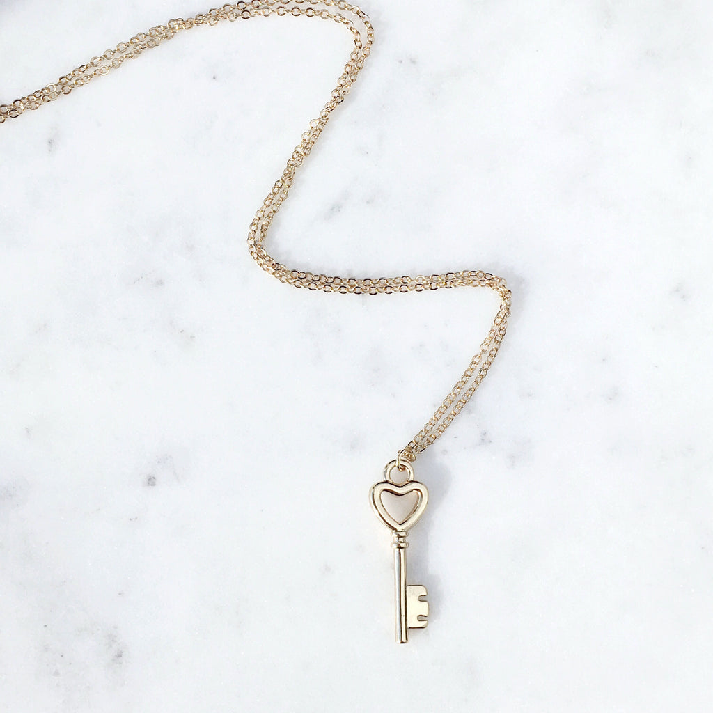 Heart Key Necklace
