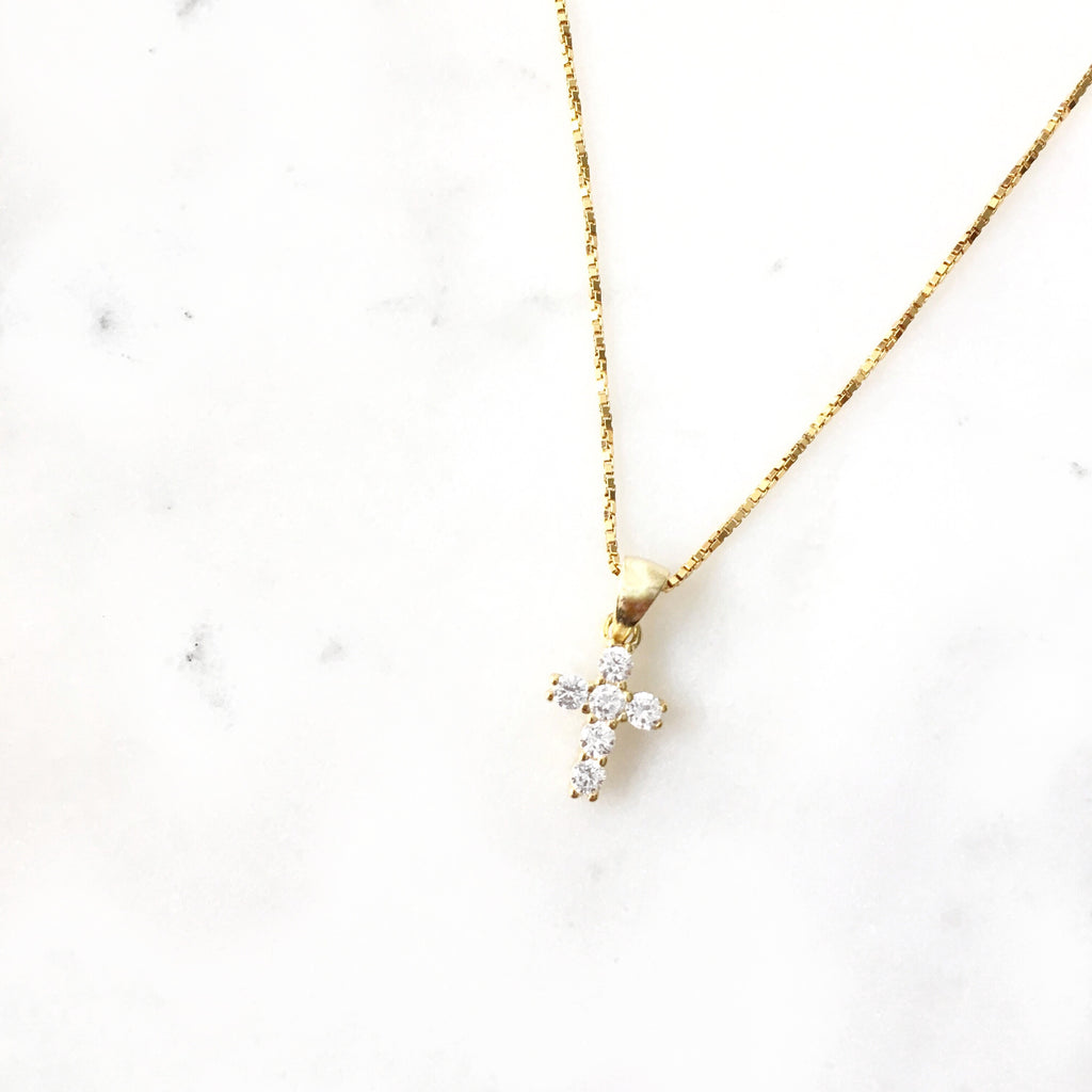 Luxe Mini Cross Necklace