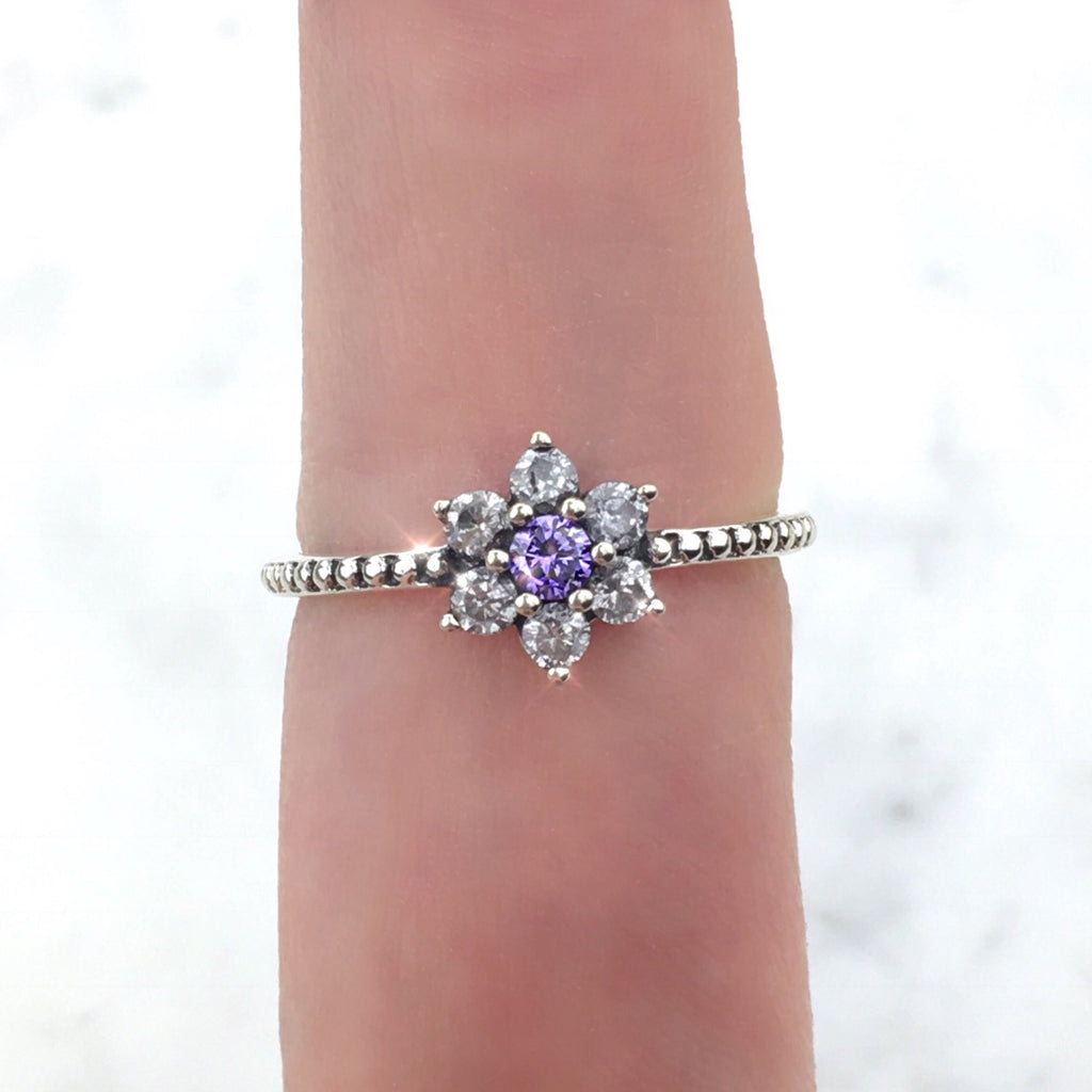 Violet Sterling Silver Ring