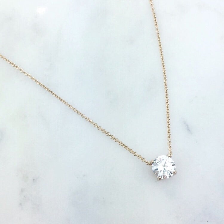 Rose Gold Diamond Necklace