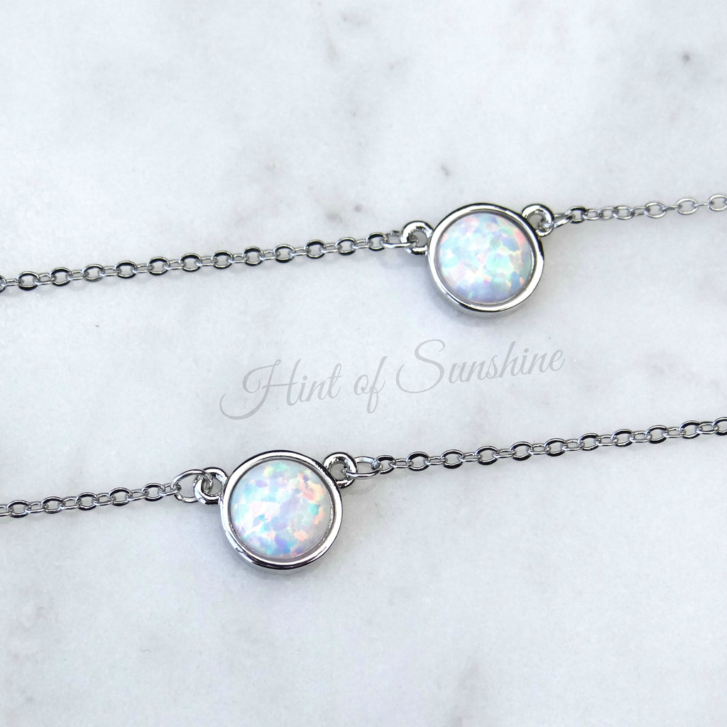 Sydney Opal Necklace - Silver